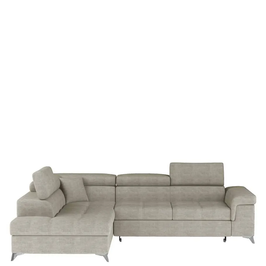 Sale Wohnen Stoffcouch mit Bettfunktion in Taupe - Moglesia