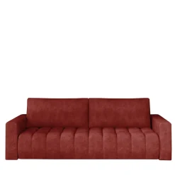 New Wohnen Stoff-Schlafcouch in Rotbraun Vintage Optik - Yallaz