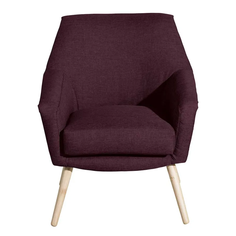 New Wohnen Stoffsessel in Bordeaux Rot - Holdin
