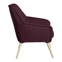 New Wohnen Stoffsessel in Bordeaux Rot - Holdin
