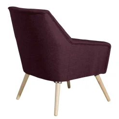 New Wohnen Stoffsessel in Bordeaux Rot - Holdin