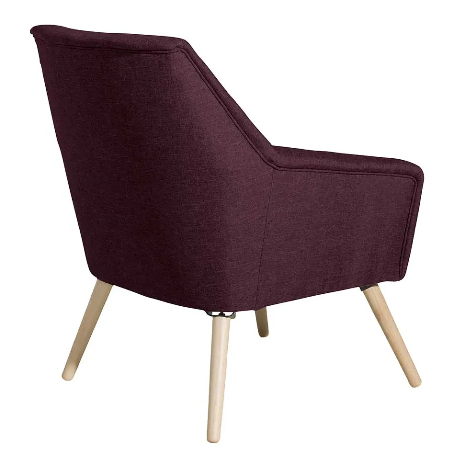 New Wohnen Stoffsessel in Bordeaux Rot - Holdin