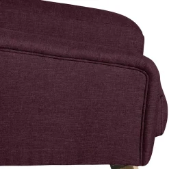 New Wohnen Stoffsessel in Bordeaux Rot - Holdin