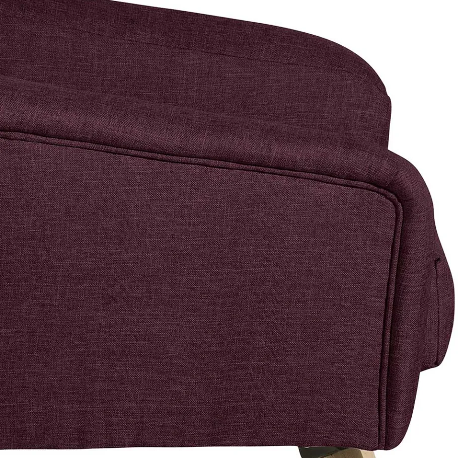 New Wohnen Stoffsessel in Bordeaux Rot - Holdin