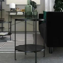 Best Wohnen Strukturglas Beistelltisch mit Linienstruktur - Pluggia