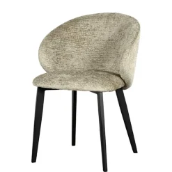 Hot Wohnen Struktursamt Polsterstühle in Beige - Hakamo (2er Set)