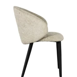 Hot Wohnen Struktursamt Polsterstühle in Beige - Hakamo (2er Set)