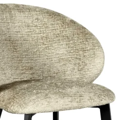 Hot Wohnen Struktursamt Polsterstühle in Beige - Hakamo (2er Set)