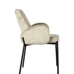 Outlet Wohnen Struktursamt Polsterstuhl in Beige - Celona (2er Set)