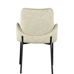 Outlet Wohnen Struktursamt Polsterstuhl in Beige - Celona (2er Set)