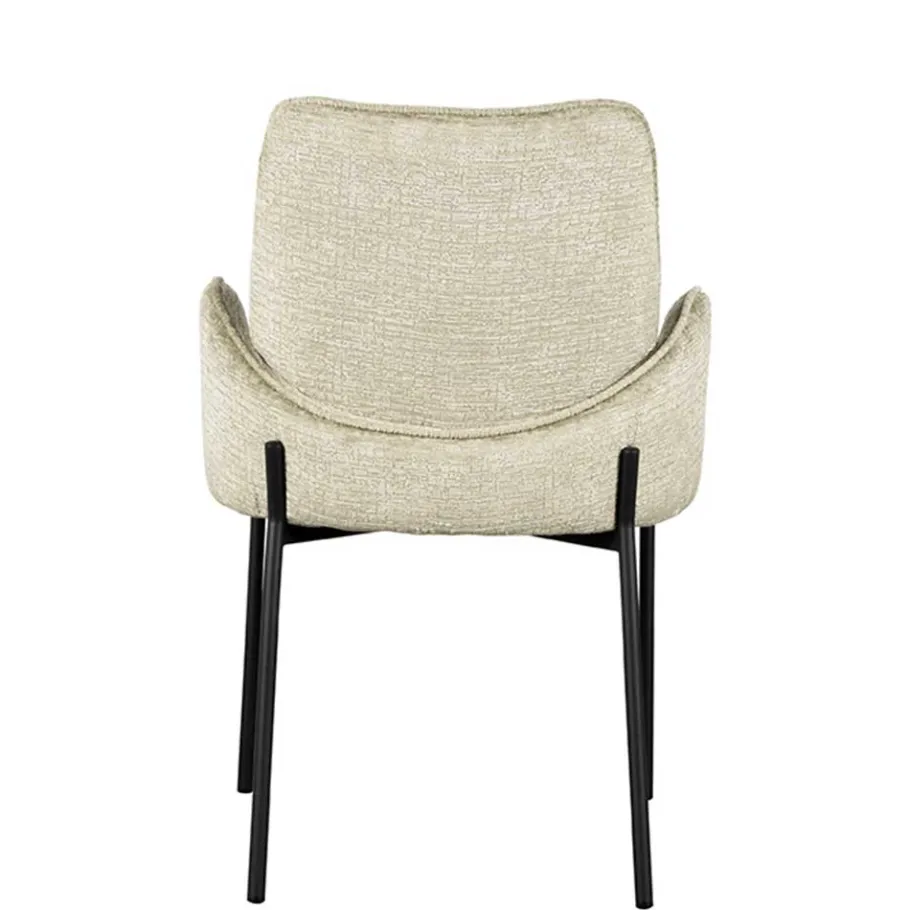 Outlet Wohnen Struktursamt Polsterstuhl in Beige - Celona (2er Set)