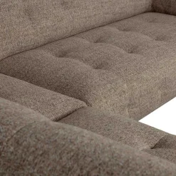 Hot Wohnen Strukturstoff Eckcouch in Hellbraun - Hyponios