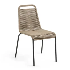 New Wohnen Stuhl aus Kordelgeflecht in Hellbraun - Fedora (4er Set)