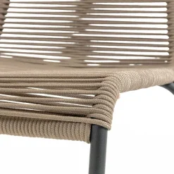 New Wohnen Stuhl aus Kordelgeflecht in Hellbraun - Fedora (4er Set)