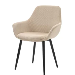 Outlet Wohnen Stuhl mit Cordbezug in Beige - Sensibil (2er Set)
