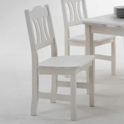 Outlet Wohnen Stuhl Vironegras in Weiß (2er Set)
