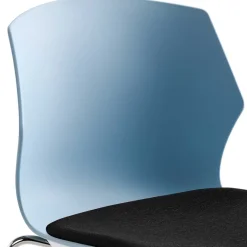 Clearance Wohnen Stuhl zum Stapeln in Blaugrau & Schwar - Kedniel