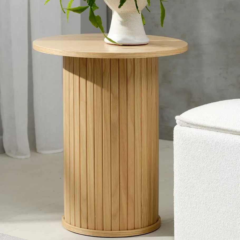 Wohnen Säulentisch Beistelltisch in rundem Design - Teorina