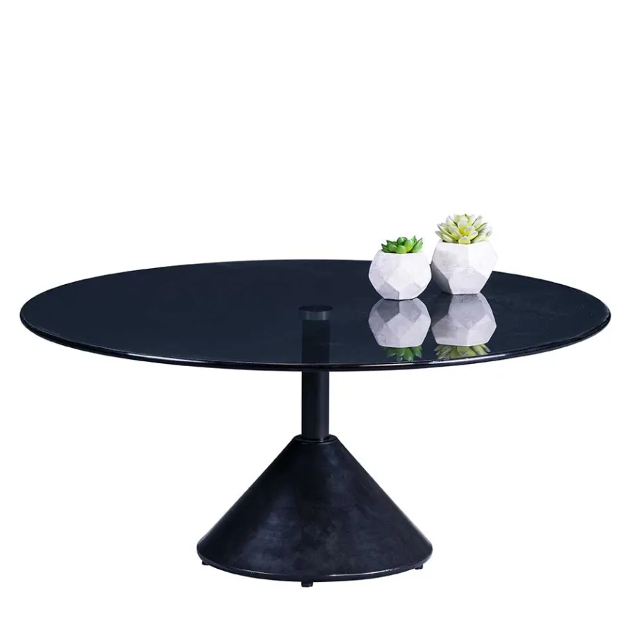 New Wohnen Säulentisch Couchtisch mit runder Tischplatte - Guantama