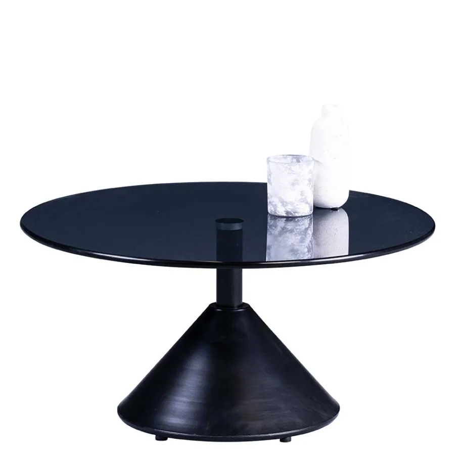 New Wohnen Säulentisch Couchtisch mit runder Tischplatte - Guantama