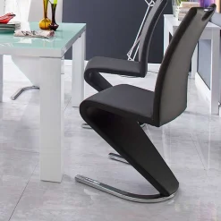 Online Wohnen Swingstuhl Capitan in Schwarz (2er Set)