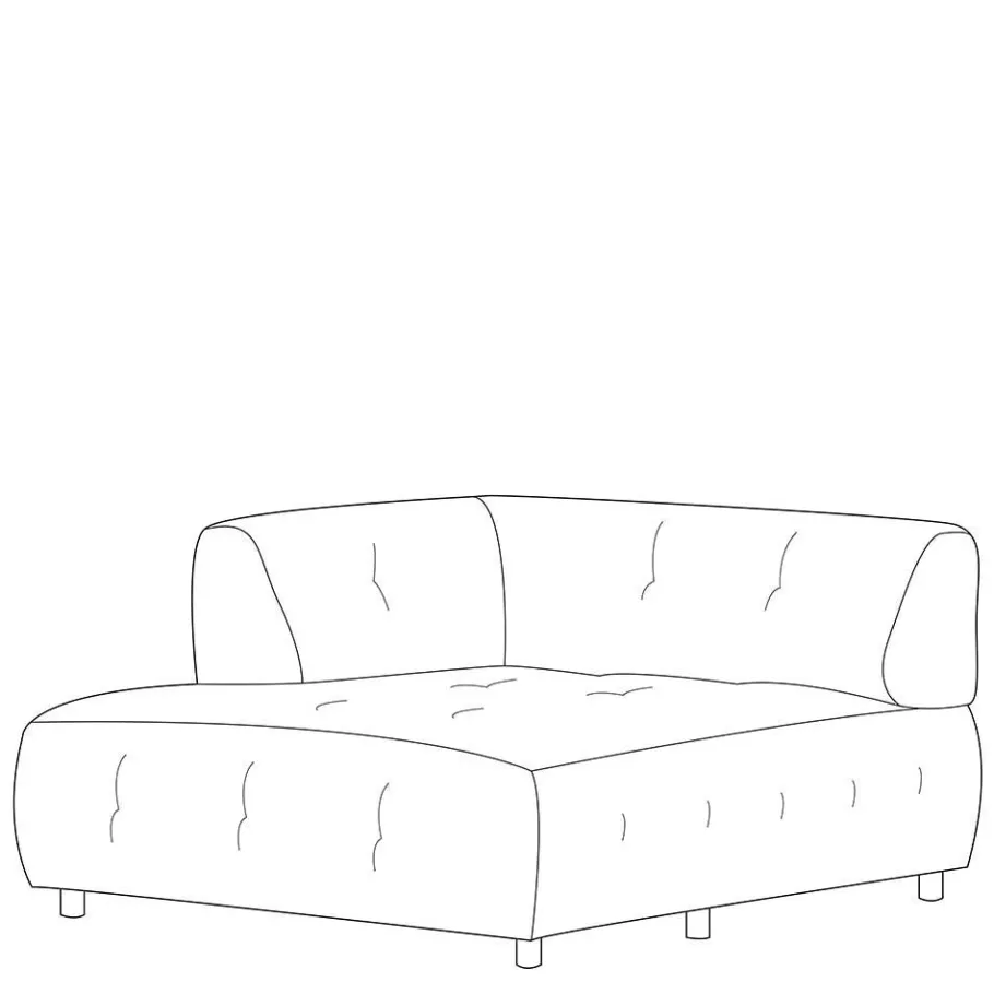 New Wohnen System-Couch - Ecke links in Graubraun - Shinin
