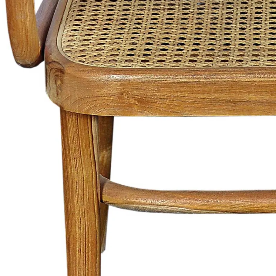 Sale Wohnen Teak Armlehnenstuhl mit Wiener Geflecht - Crasidio