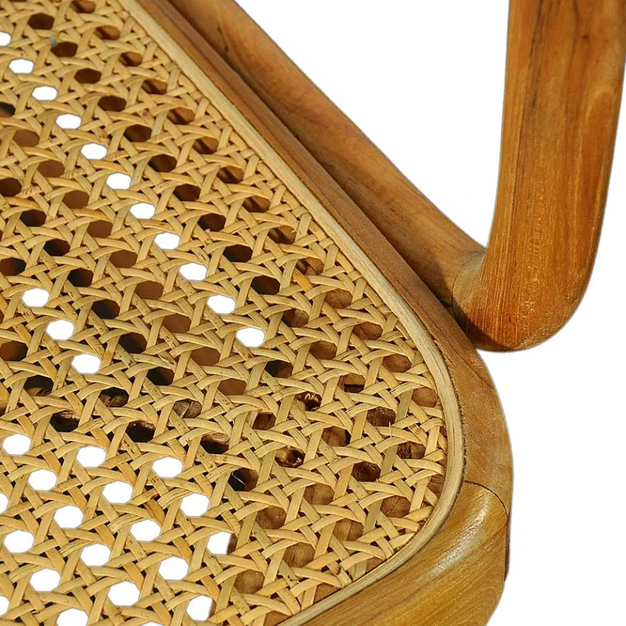 Sale Wohnen Teak Armlehnenstuhl mit Wiener Geflecht - Crasidio