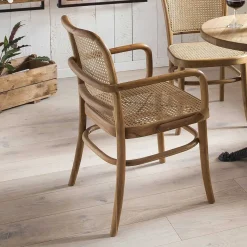 Sale Wohnen Teak Armlehnenstuhl mit Wiener Geflecht - Crasidio