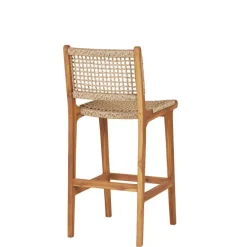 Sale Wohnen Teak Barstühle mit Kordelgeflecht - Merlan