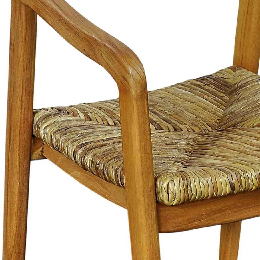 Online Wohnen Teak Holzstuhl mit Armlehnen - Donabello