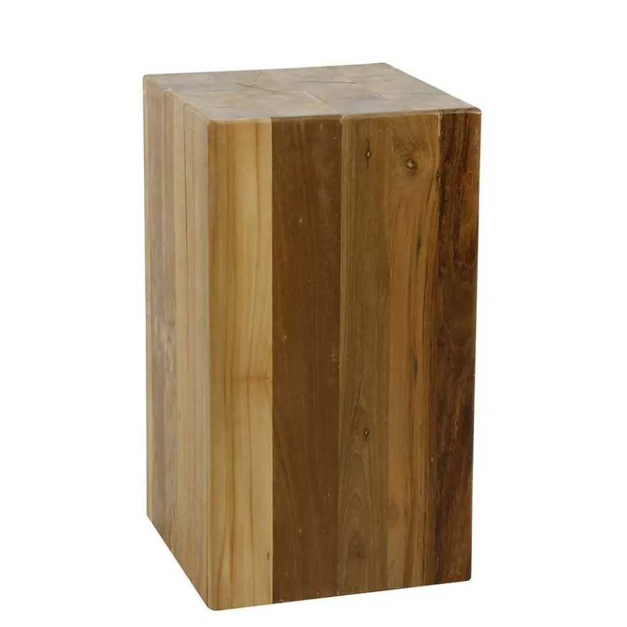 New Wohnen Teakholz Blumensäule modern-rechteckig - Diskus