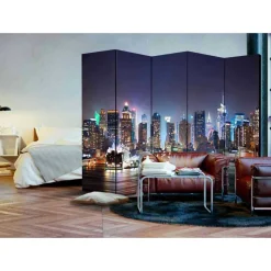 New Wohnen 5-teiliger Paravent NYC bei Nacht - Brisco