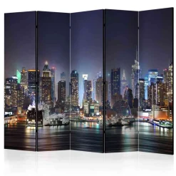 New Wohnen 5-teiliger Paravent NYC bei Nacht - Brisco