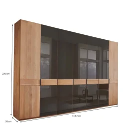 Discount Wohnen Teilmassiver Schrank mit sieben Türen - Hung
