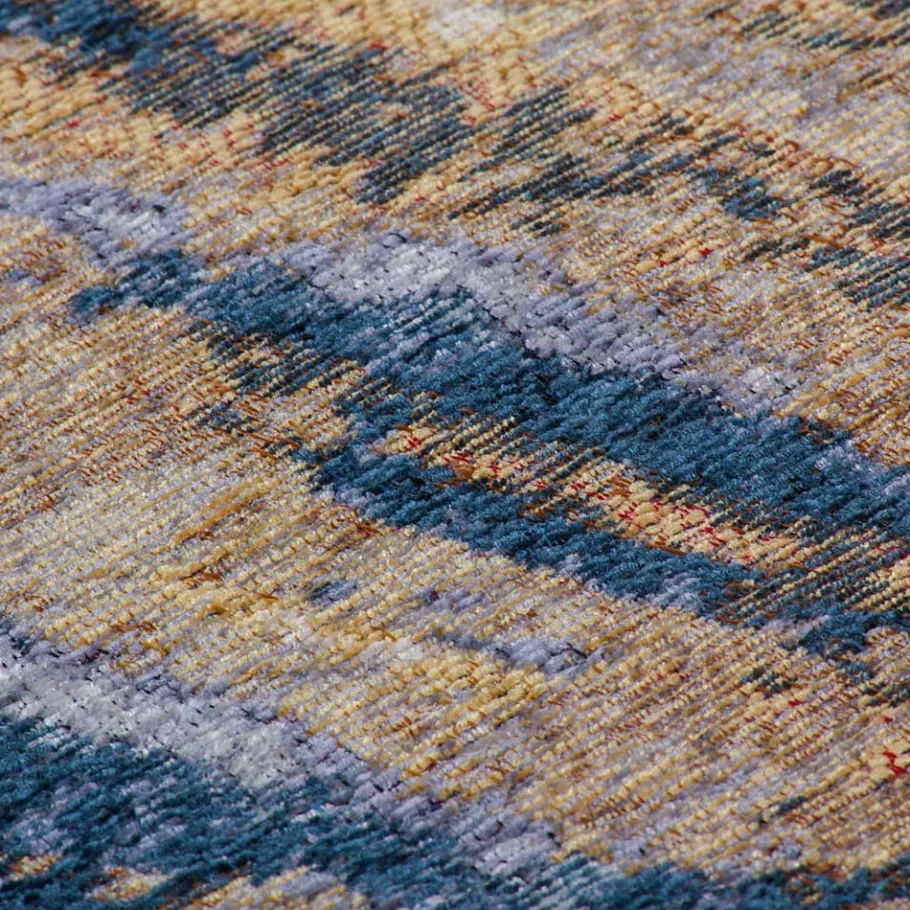 Best Wohnen Teppich abstrakt in Beige Blau gemustert - Wales