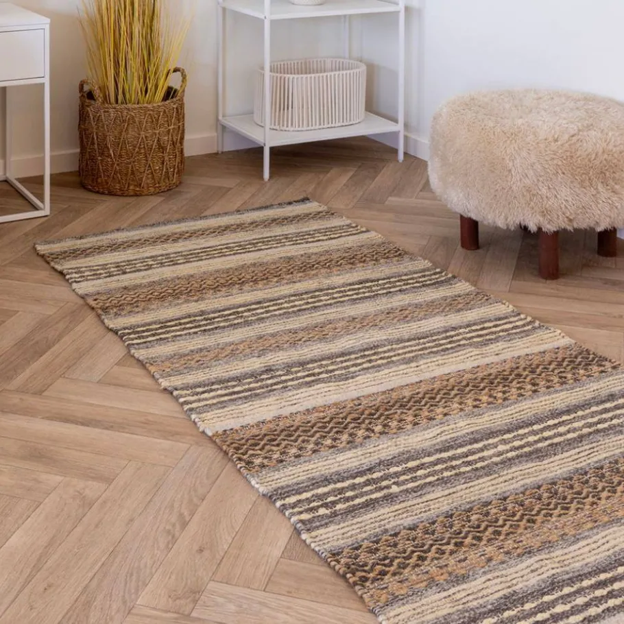 Best Wohnen Teppich aus Jute und Wolle - Sesedra