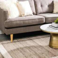 Online Wohnen Teppich in Beige Braun Kurzflor - Osiko