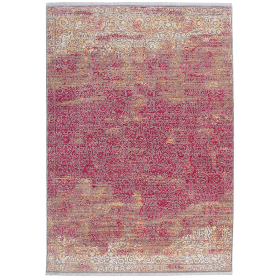 Wohnen Teppich in Rot und Beige abstrakt - Lergavano