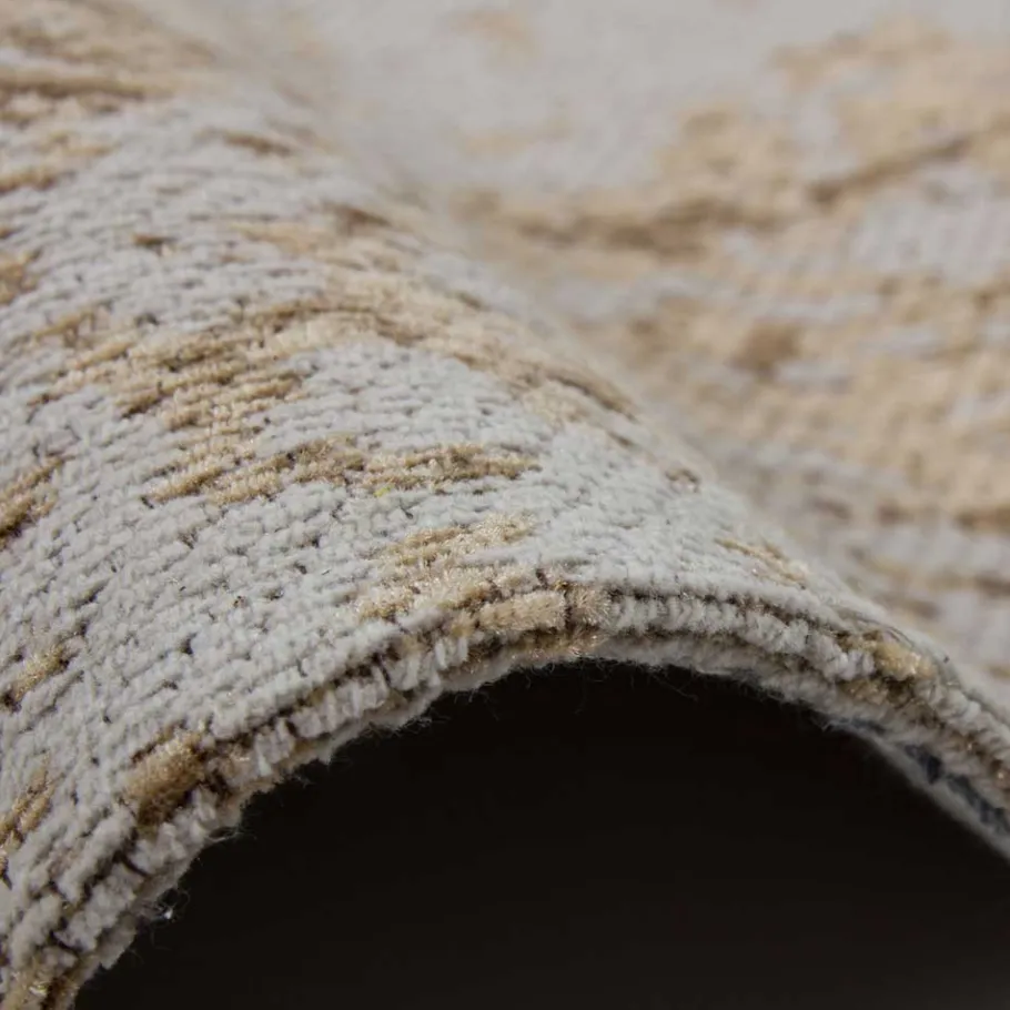 Wohnen Teppich in Vintage Used Optik - Beige & Hellbraun - Lurymia