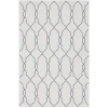 New Wohnen Teppich Indoor oder Outdoor in Creme und Dunkelblau - Asbro