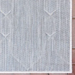 New Wohnen Teppich Indoor oder Outdoor in Creme und Dunkelblau - Asbro