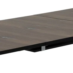Discount Wohnen Tisch in dunkler Eiche Optik & Schwarz - Viridena