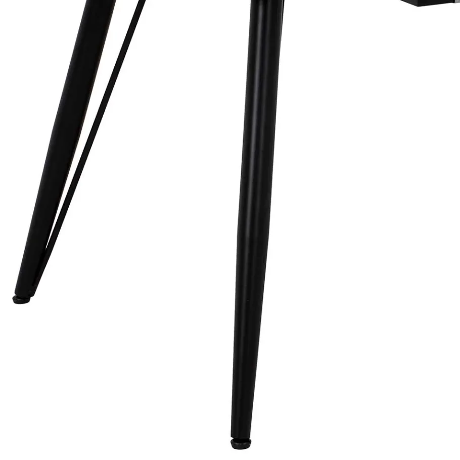 Discount Wohnen Tisch in dunkler Eiche Optik & Schwarz - Viridena