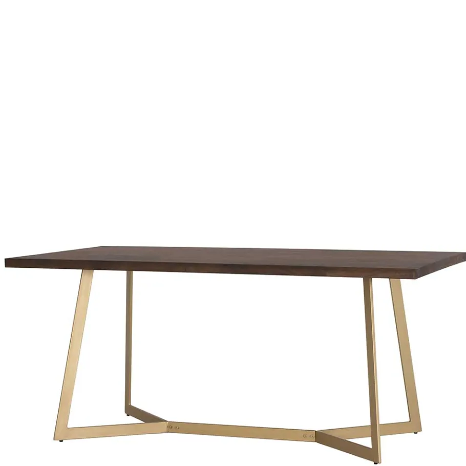 Discount Wohnen Tisch in Walnuss Braun Mangoholz - Feregato