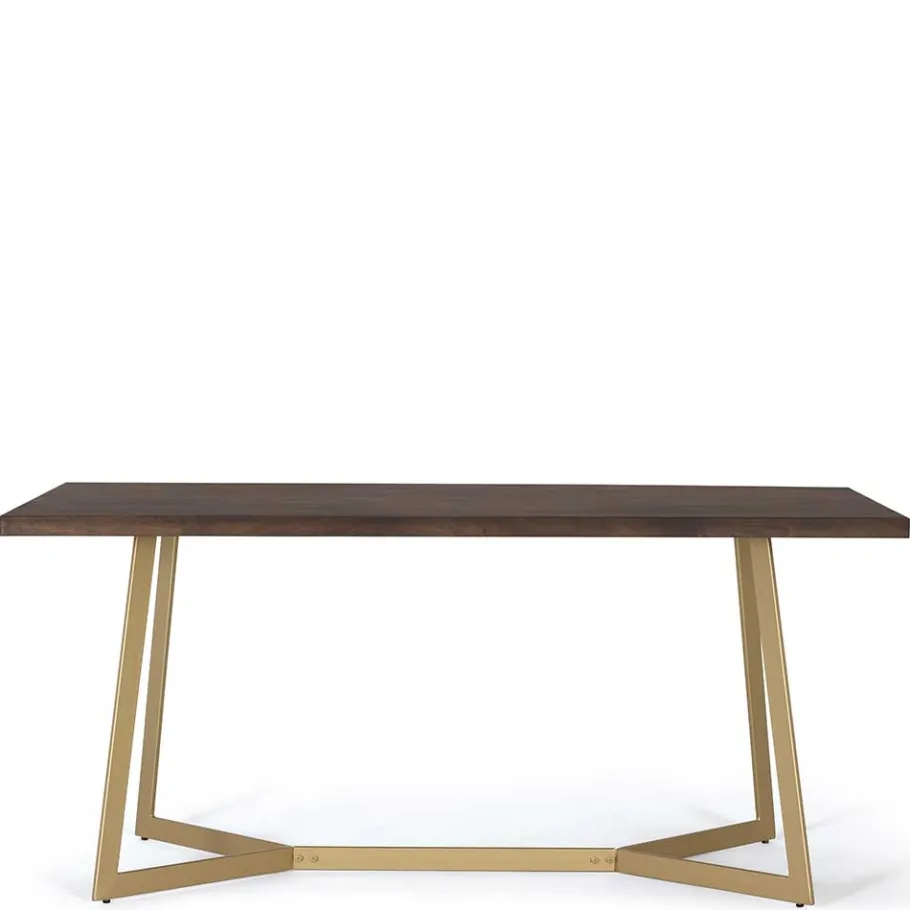 Discount Wohnen Tisch in Walnuss Braun Mangoholz - Feregato