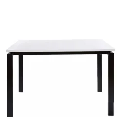 New Wohnen Tisch in Weiß Hochglanz & Schwarz - Casualy