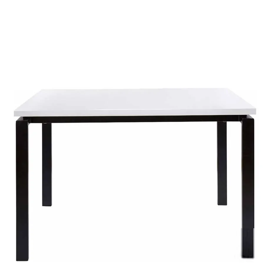 New Wohnen Tisch in Weiß Hochglanz & Schwarz - Casualy