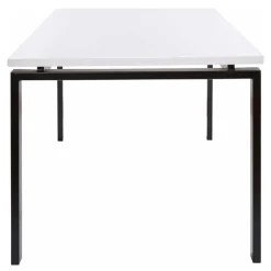New Wohnen Tisch in Weiß Hochglanz & Schwarz - Casualy