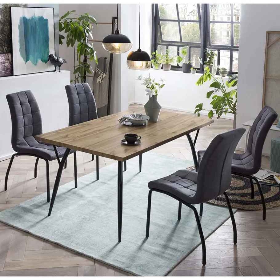 Wohnen Tisch Kombination fürs Esszimmer - Louisonna (fünfteilig)